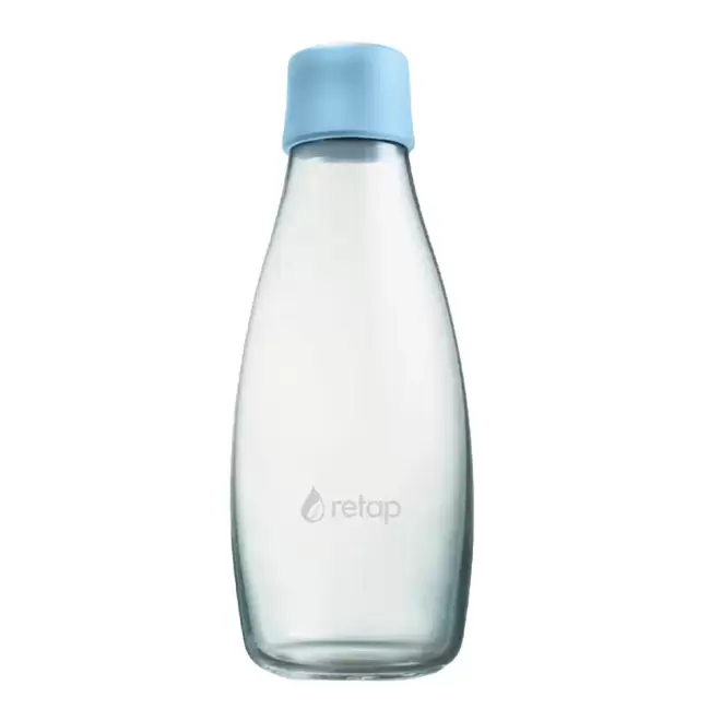 BOUTEILLE VERRE PERSONNALISABLE 500ML 'ORIGINAL 05' - bleu ciel