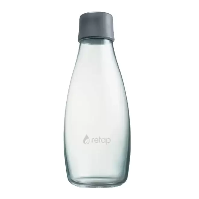 BOUTEILLE VERRE PERSONNALISABLE 500ML 'ORIGINAL 05' - gris
