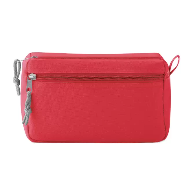 TROUSSE DE TOILETTE PERSONNALISÉE AVEC LANIÈRE 'JEANNETTE' - rouge