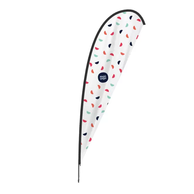 DRAPEAU PUBLICITAIRE ORIFLAMME GOUTTE VOILE + MÂT 'TOLEN' - 120x480cm