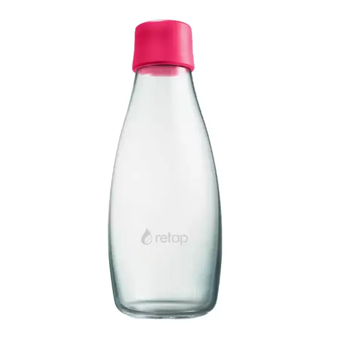 BOUTEILLE VERRE PERSONNALISABLE 500ML 'ORIGINAL 05' - framboise