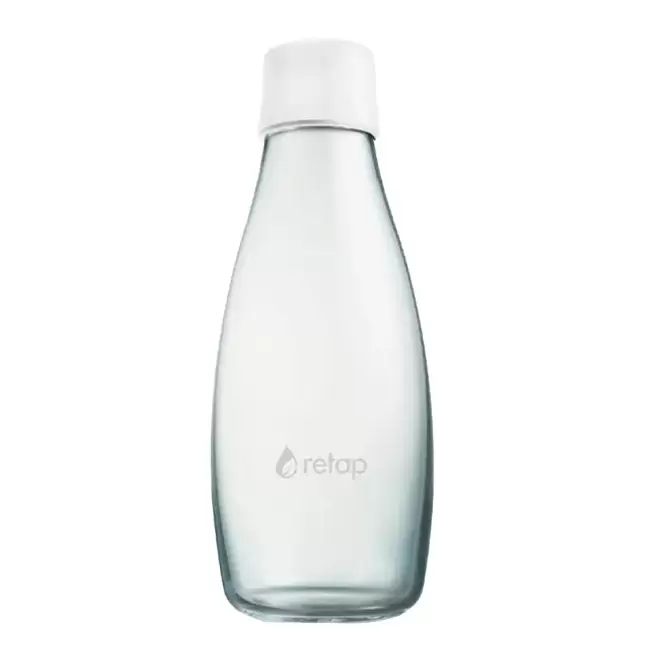 BOUTEILLE VERRE PERSONNALISABLE 500ML 'ORIGINAL 05' - blanc