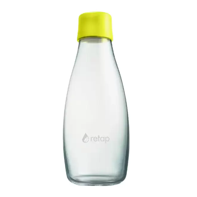 BOUTEILLE VERRE PERSONNALISABLE 500ML 'ORIGINAL 05' - jaune citron