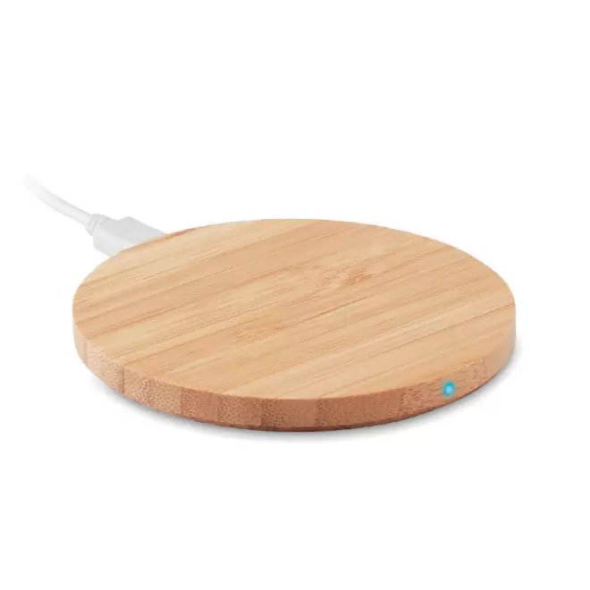 CHARGEUR À INDUCTION PUBLICITAIRE BAMBOU 5W 'RUNDO' - bois