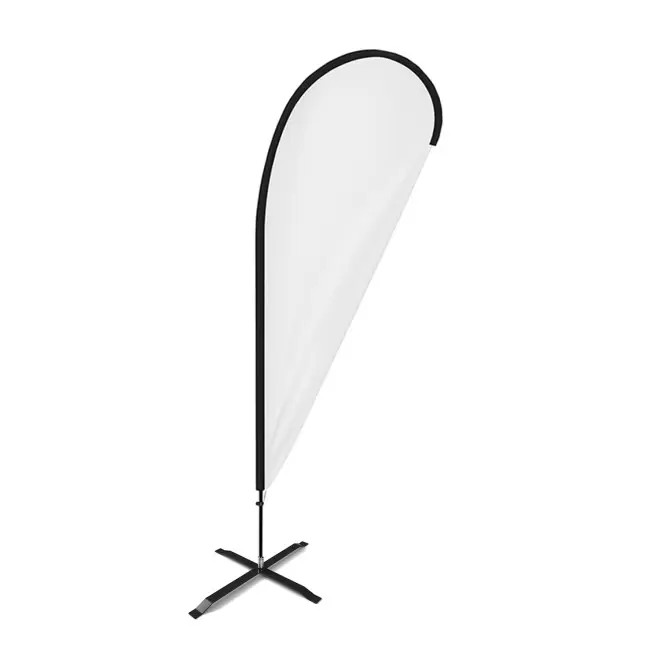 DRAPEAU PERSONNALISÉ ORIFLAMME GOUTTE + PIED CROISILLON 'TOLEN' - 75x220cm