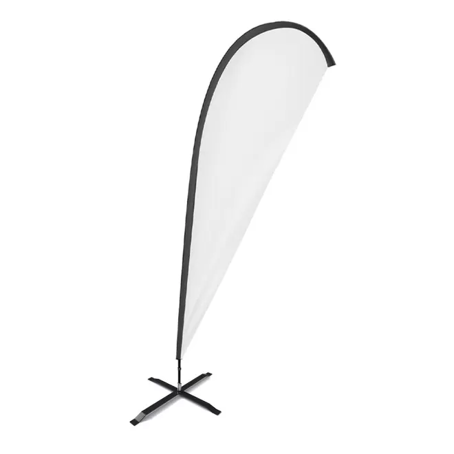 DRAPEAU PERSONNALISÉ ORIFLAMME GOUTTE + PIED CROISILLON 'TOLEN' - 110x350cm