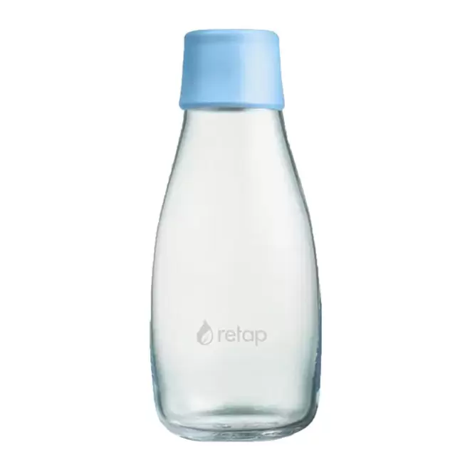 BOUTEILLE VERRE 300ML PERSONNALISABLE 'ORIGINAL 03' - bleu ciel
