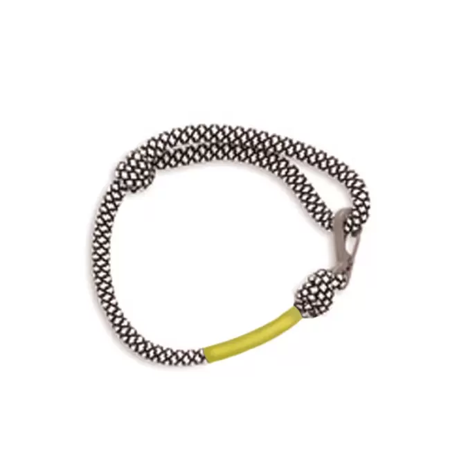BRACELET CORDE PERSONNALISÉ FERMETURE METAL 'KABEL' - jaune