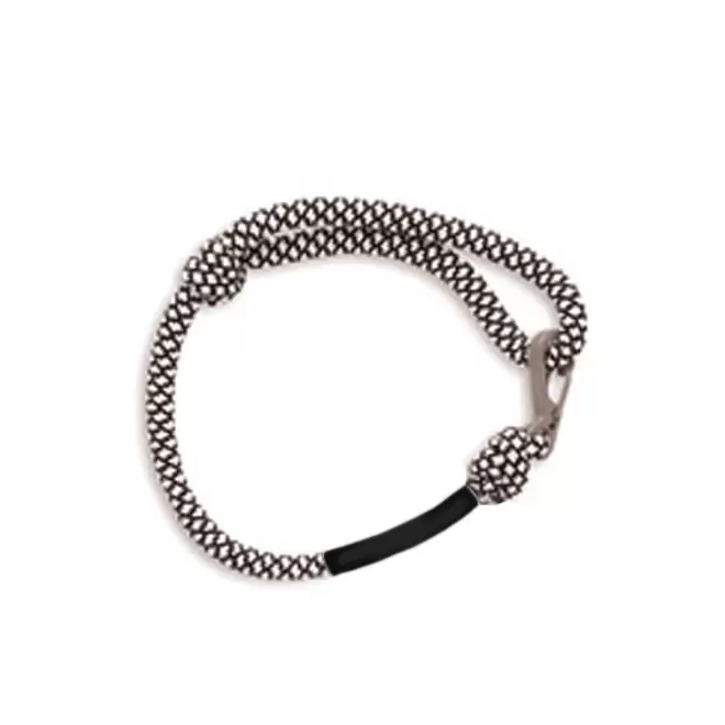 BRACELET CORDE PERSONNALISÉ FERMETURE METAL 'KABEL' - noir