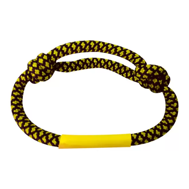 BRACELET PERSONNALISABLE CORDE REGLABLE 'KABEL' - jaune