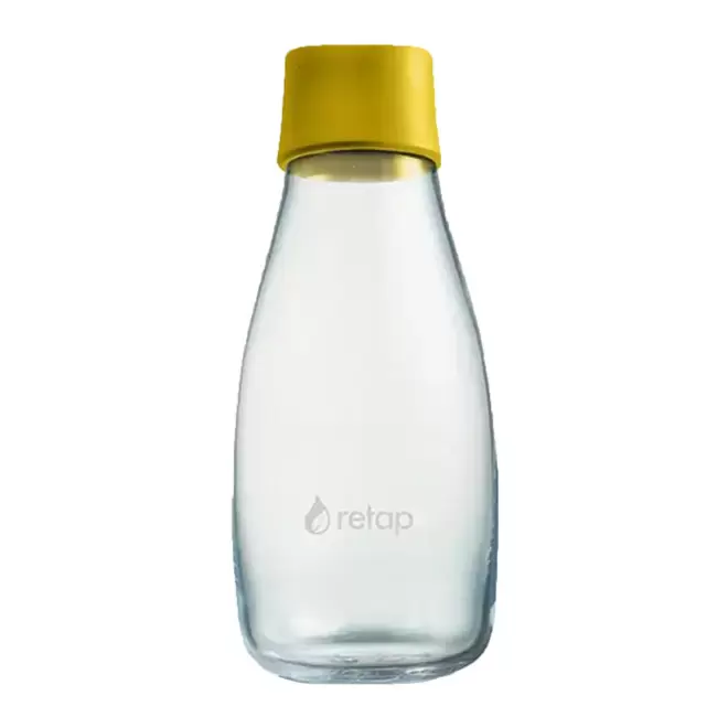 BOUTEILLE VERRE 300ML PERSONNALISABLE 'ORIGINAL 03' - jaune_moutarde