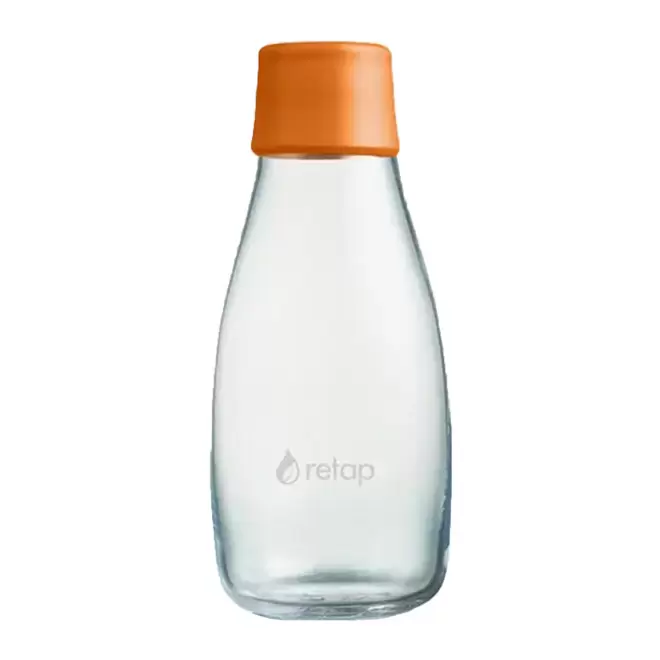 BOUTEILLE VERRE 300ML PERSONNALISABLE 'ORIGINAL 03' - orange