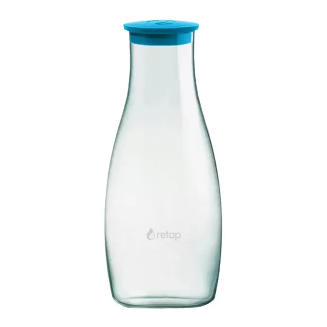 CARAFE VERRE 1,2L PERSONNALISABLE 'ORIGINAL CARAFE' - bleu clair