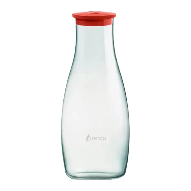 CARAFE VERRE 1,2L PERSONNALISABLE 'ORIGINAL CARAFE' - rouge