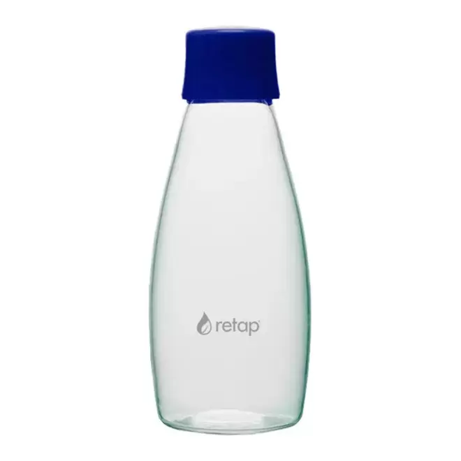 BOUTEILLE VERRE 500 ML PERSONNALISABLE 'GO 05' - bleu foncé
