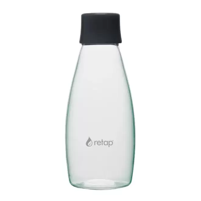 BOUTEILLE VERRE 500 ML PERSONNALISABLE 'GO 05' - gris