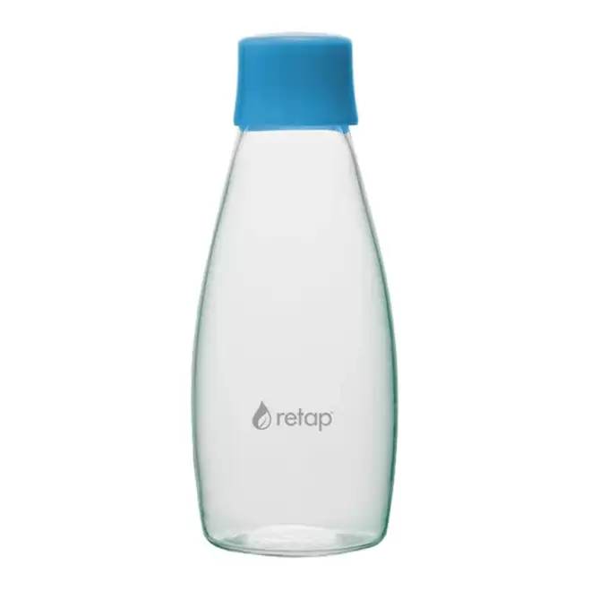 BOUTEILLE VERRE 500 ML PERSONNALISABLE 'GO 05' - bleu clair