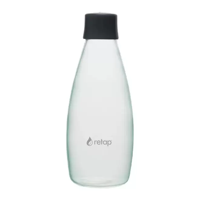 BOUTEILLE VERRE 800 ML PERSONNALISABLE 'GO 08' - gris