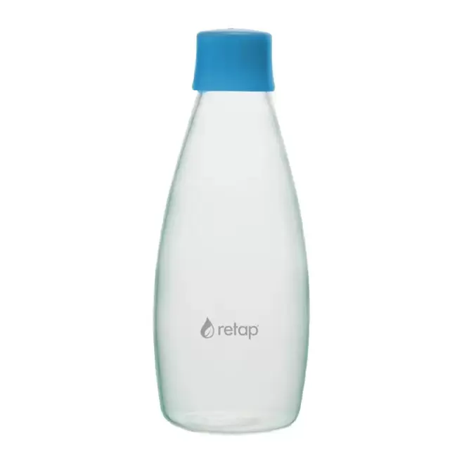 BOUTEILLE VERRE 800 ML PERSONNALISABLE 'GO 08' - bleu clair