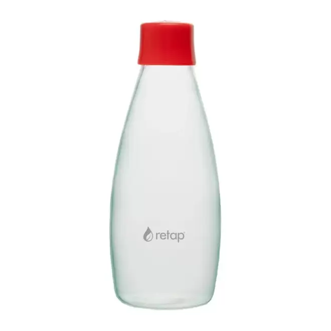 BOUTEILLE VERRE 800 ML PERSONNALISABLE 'GO 08' - rouge
