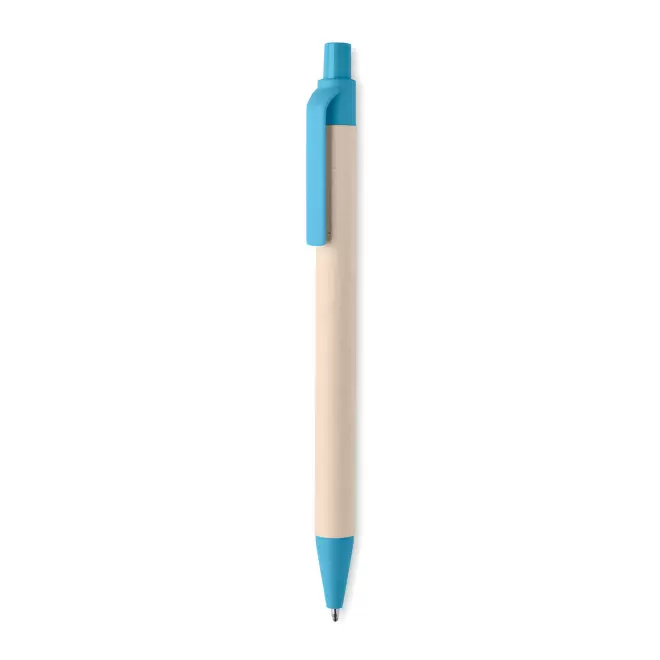 STYLO EN CARTON DE LAIT PERSONNALISABLE 'AMOSIS MILK' - bleu clair