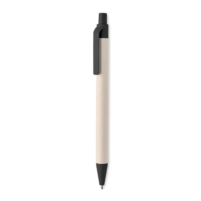 STYLO EN CARTON DE LAIT PERSONNALISABLE 'AMOSIS MILK' - noir