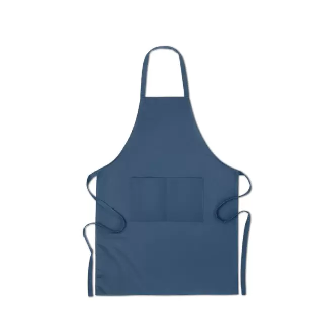 TABLIER PERSONNALISÉ EN COTON BIO 'TIDU' - bleu