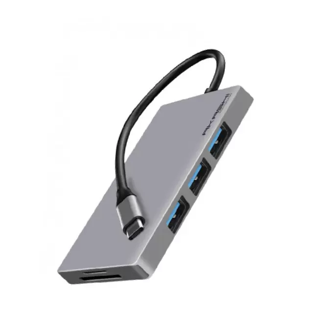 HUB PERSONNALISABLE 7 EN 1 AKASHI® 'CROSBI' - aluminium