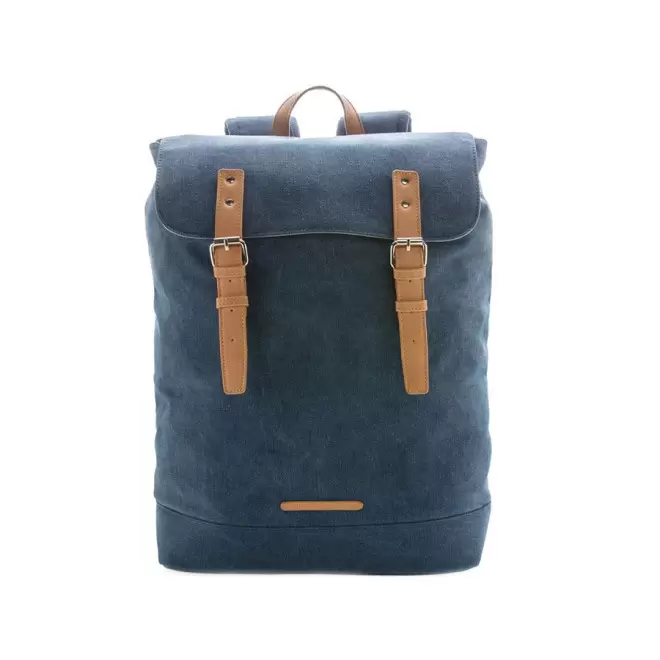 SAC À DOS ORDINATEUR PERSONNALISABLE EN TOILE 'CALVERTON' - bleu