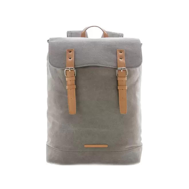 SAC À DOS ORDINATEUR PERSONNALISABLE EN TOILE 'CALVERTON' - gris