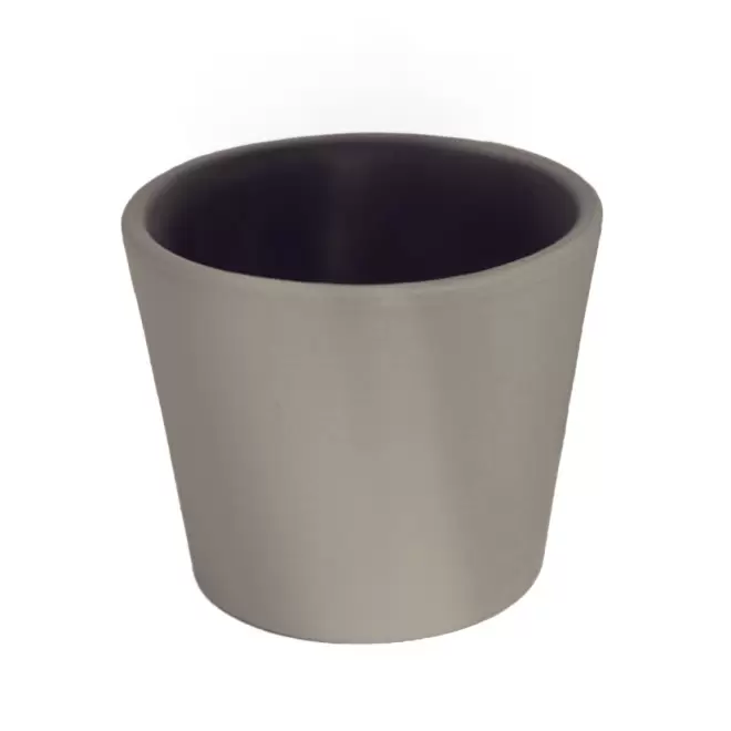MINI PLANTE EN POT CERAMIQUE PERSONNALISABLE 'LIMIFO' - taupe