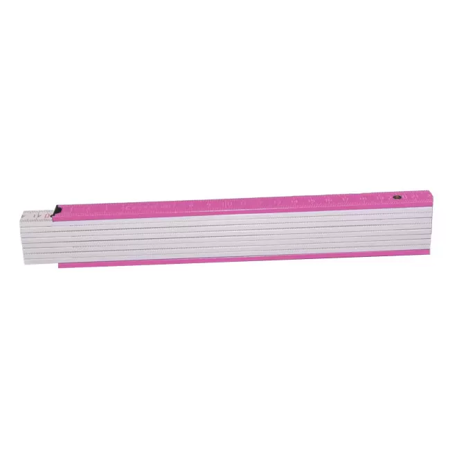 METRE PLIABLE PERSONNALISABLE 'MINESURA BI COLOR' - rose