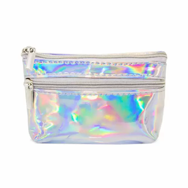 PORTE MONNAIE HOLOGRAPHIQUE PERSONNALISABLE 'BRITNEY' - argenté