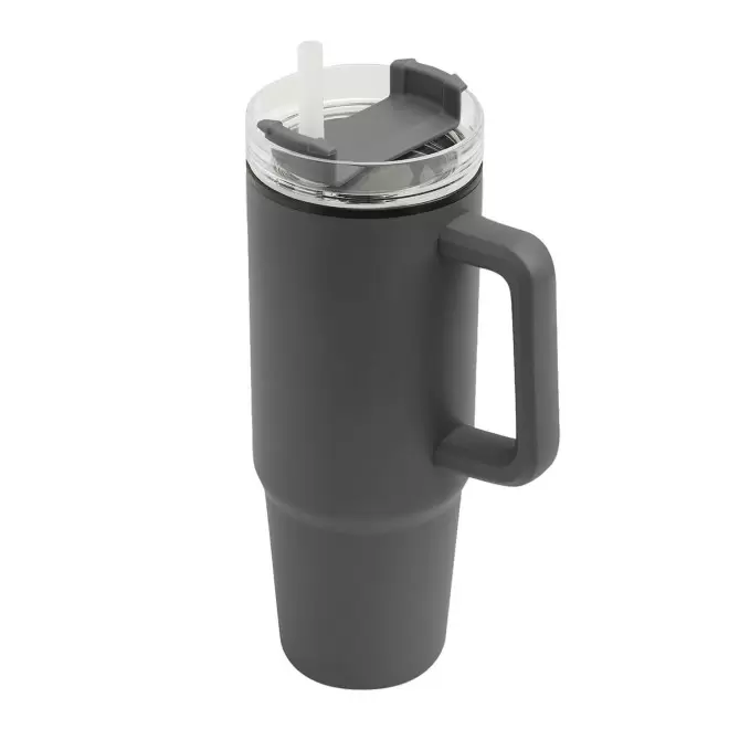 MUG ISOTHERME 900ML PERSONNALISABLE 'MUGLYT' - gris