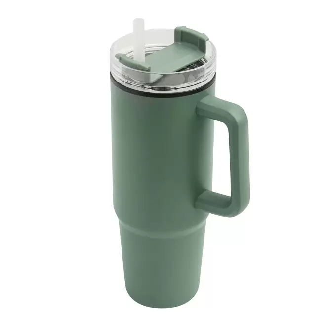 MUG ISOTHERME 900ML PERSONNALISABLE 'MUGLYT' - vert