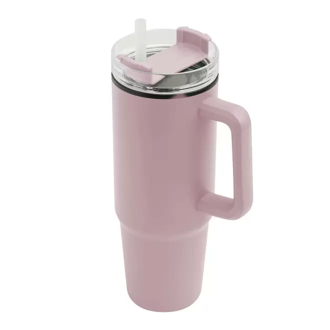 MUG ISOTHERME 900ML PERSONNALISABLE 'MUGLYT' - rose