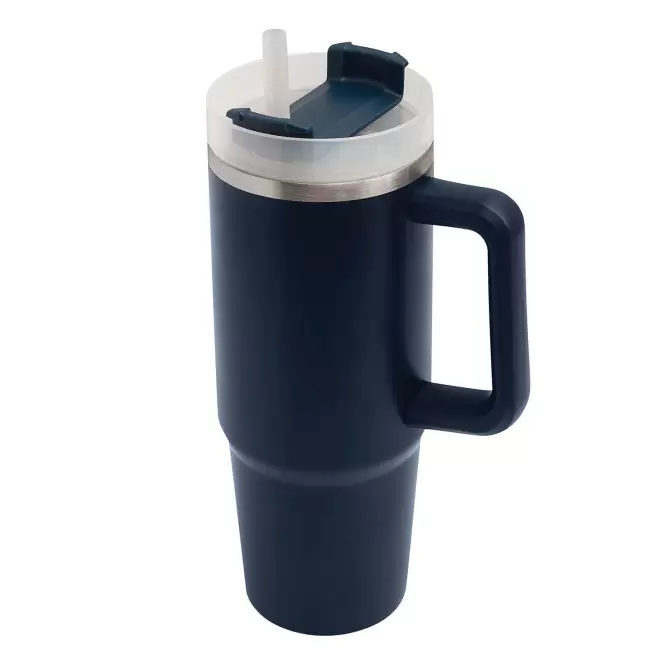MUG ISOTHERME 900ML PERSONNALISABLE 'MUGLOT' - bleu marine