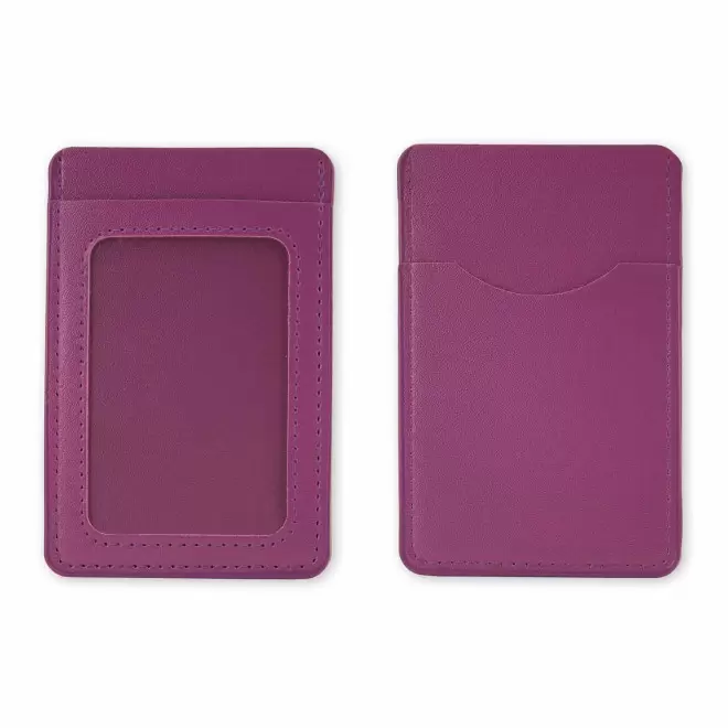PORTE CARTE EN PU PERSONNALISABLE 'MALTICO' - violet