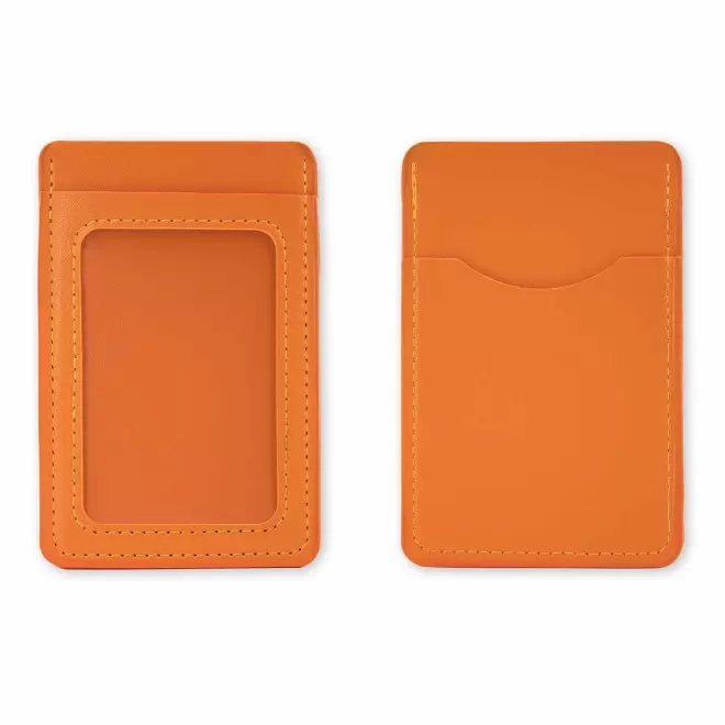 PORTE CARTE EN PU PERSONNALISABLE 'MALTICO' - orange