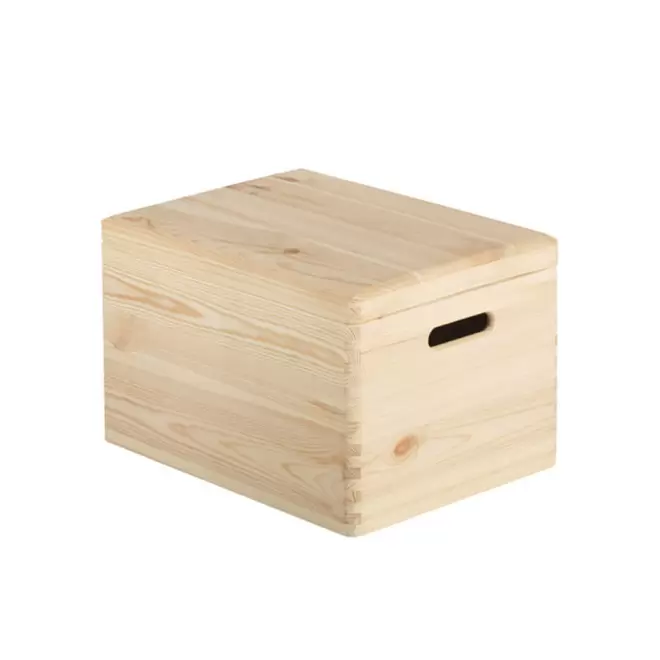 CAISSE EN BOIS PERSONNALISABLE AVEC COUVERCLE 'KATAKO' - 40x30x23cm