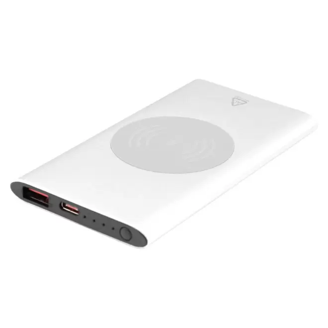 POWERBANK 4000 MAH ALU RECYCLE PERSONNALISABLE 'LERGEN' - blanc