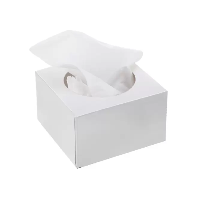 BOITE DE MOUCHOIRS PUBLICITAIRE 'TCHOUMA' - demi cube