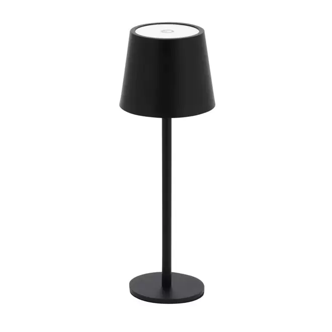 LAMPE DE TABLE PERSONNALISABLE RECHARGABLE 'LUMINOEU' - noir