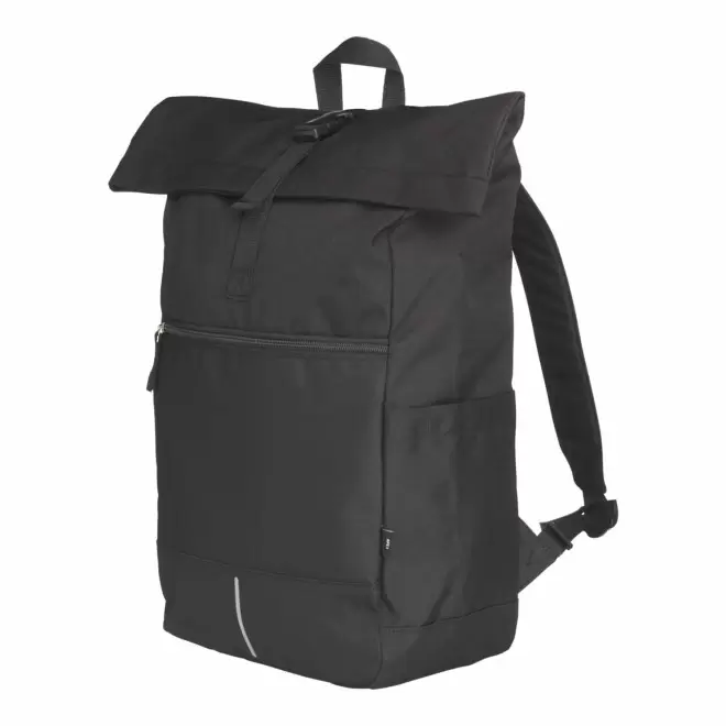 SAC A DOS ROLLTOP RPET PERSONNALISABLE 'ROLLAX' - noir