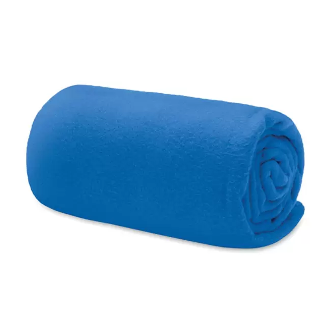 PLAID POLAIRE PERSONNALISABLE 'WEEK-END RPET' - bleu royal