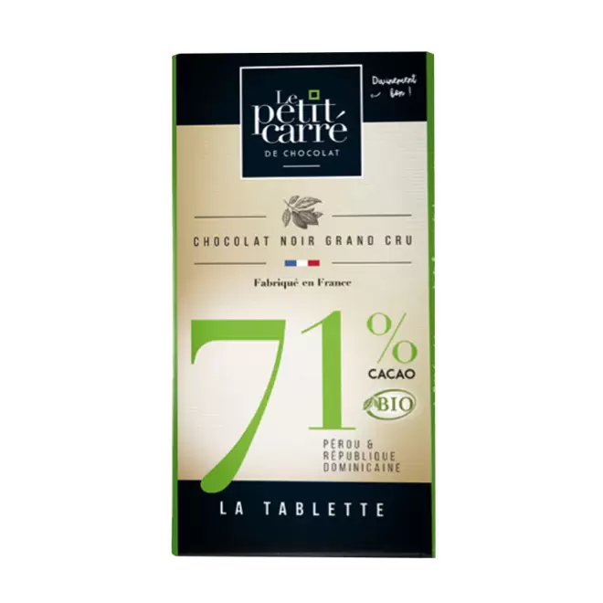 TABLETTE DE CHOCOLAT PERSONNALISÉE DE 90G LPCC® 'CHOCOLY' - 71% bio
