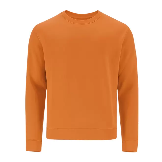 SWEAT-SHIRT MIXTE COL ROND PERSONNALISABLE 'MORALIE 2.0' - orange