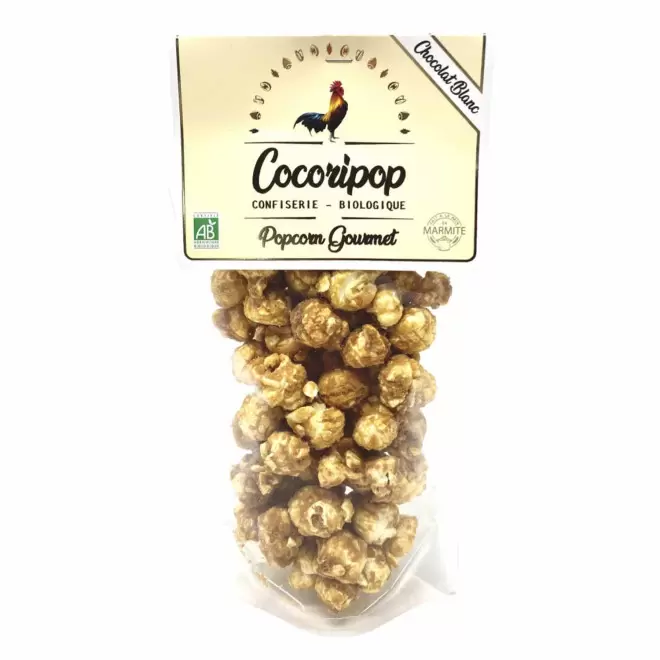 SACHET DE POPCORN 80G COCORIPOP® 'GOURMET' - chocolat blanc