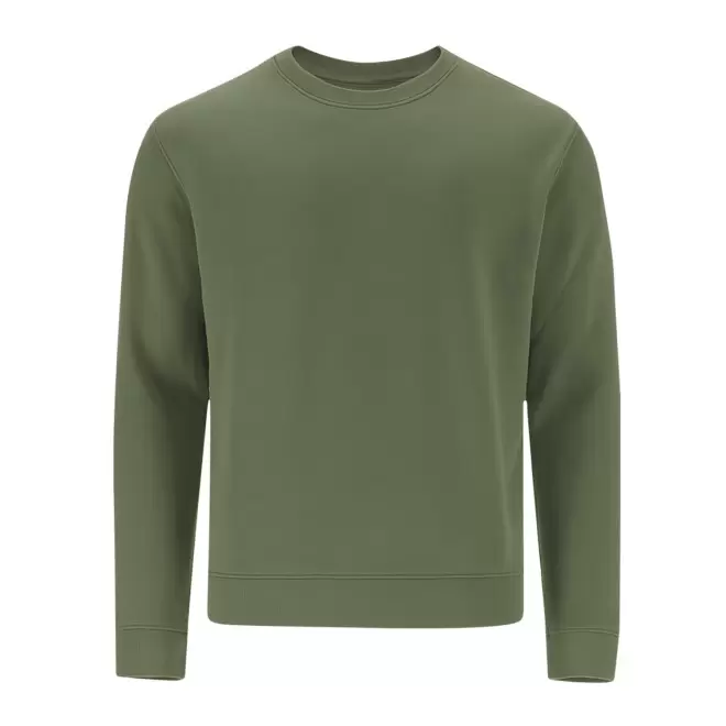 SWEAT-SHIRT MIXTE COL ROND PERSONNALISABLE 'MORALIE 2.0' - vert bouteille