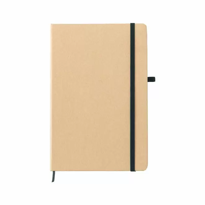 CARNET PERSONNALISÉ A5 EN PAPIER DE PIERRE 'PAPERAS' - noir